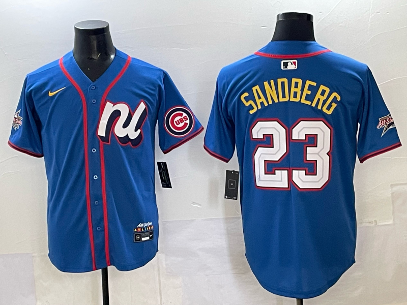Men Chicago Cubs 23 Sandberg blue Nike MLB All Star 2025 Jersey 02